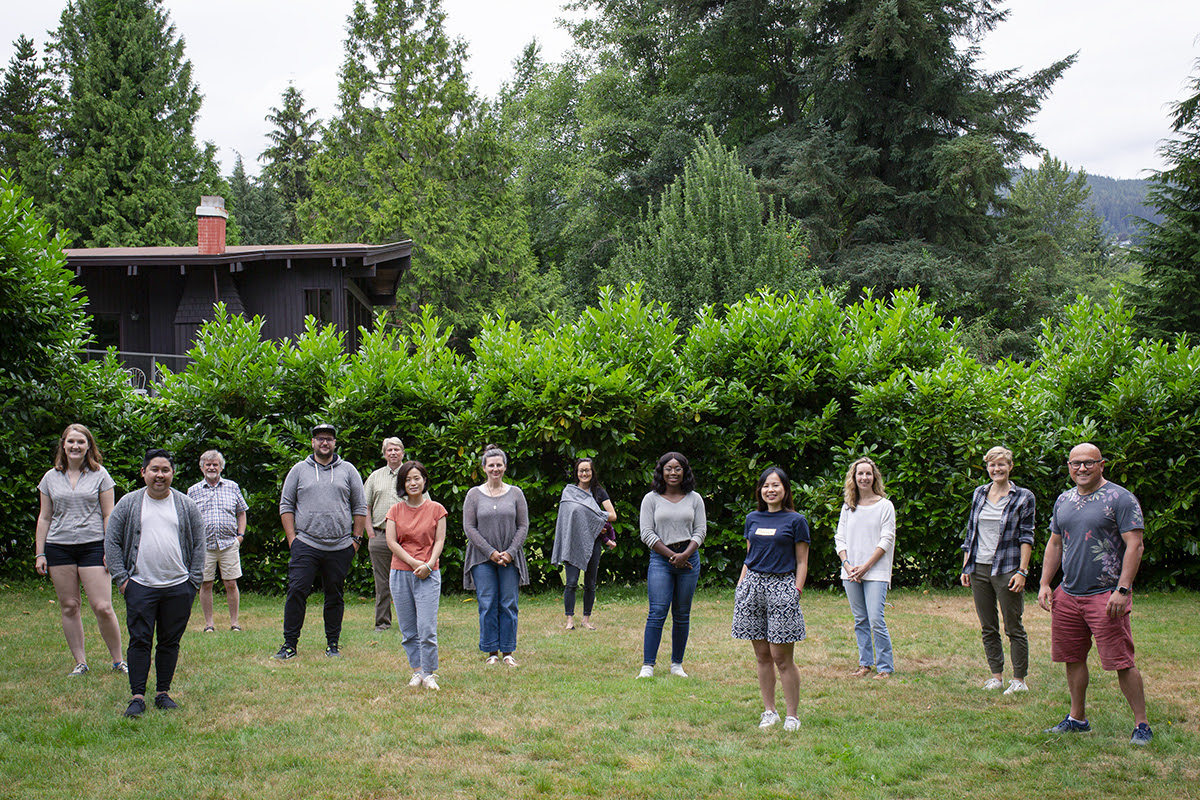 Sanctuary Staff picture in a backyard